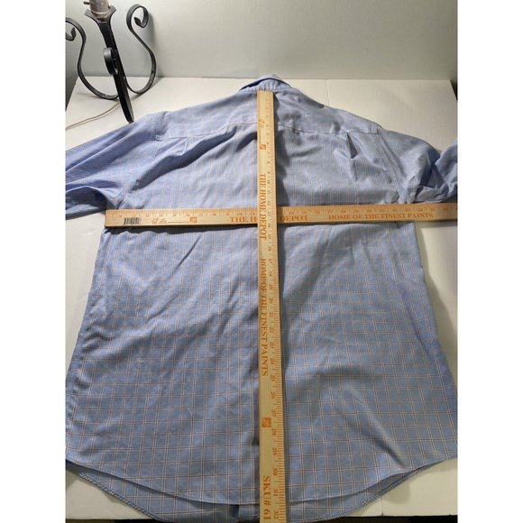 Orvis Signature Adult M Blue Check Long Sleeve Button Up Business Casual Mens - Picture 8 of 8